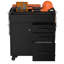 Armoire de rangement pour outils 34,3 "- Organisateur de garage avec compartiment verrouillable et 4 tiroirs, coffre en acier roulant pour atelier et garage