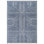  Washable Non-Slip Rug - Blue Striped Area Rug for Living Room, Bedroom, Dining Room, and Kitchen