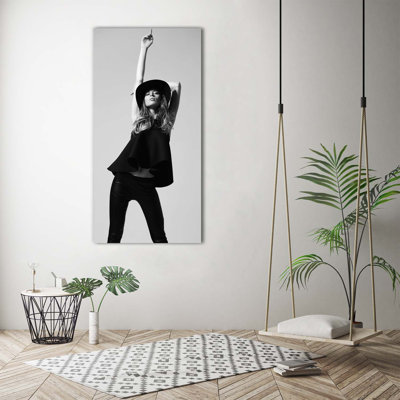 Woman In Black - Wrapped Canvas Print