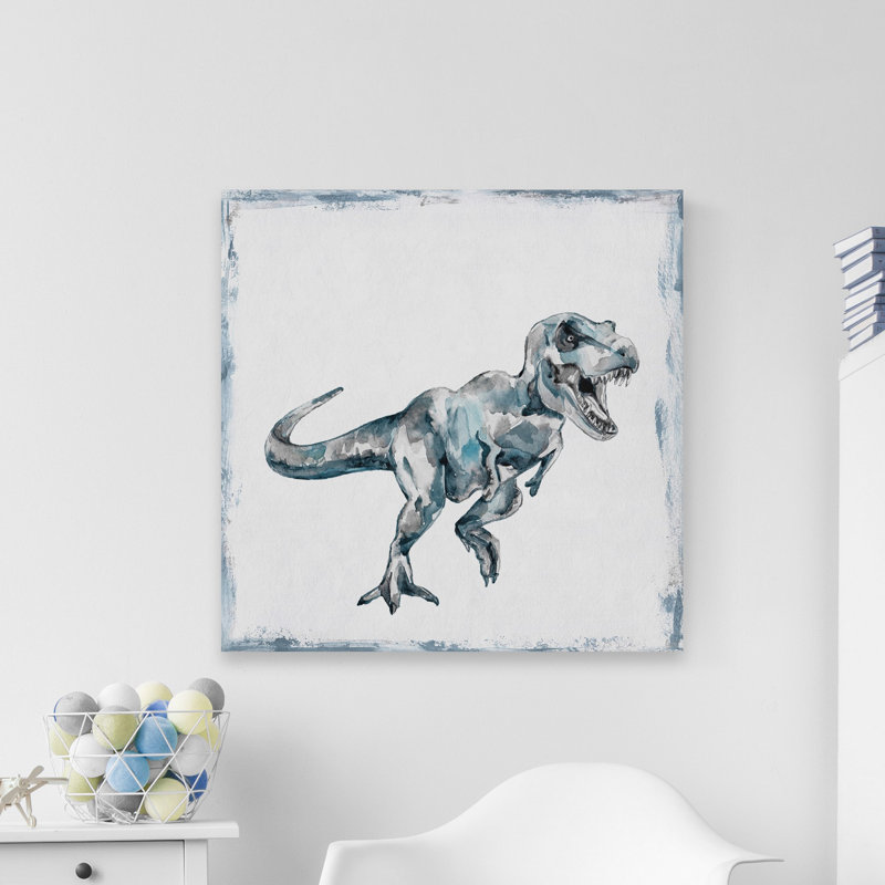 «Dino agressif», reproduction sur toile tendue, H 32 po x l 32 po x P 1,5 po