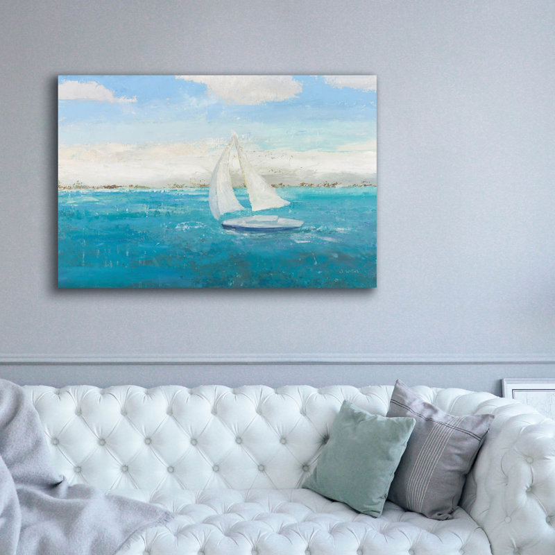 «Sailing Into The Blue» par James Wiens, art mural sur toile, H 40 po x l 60 po
