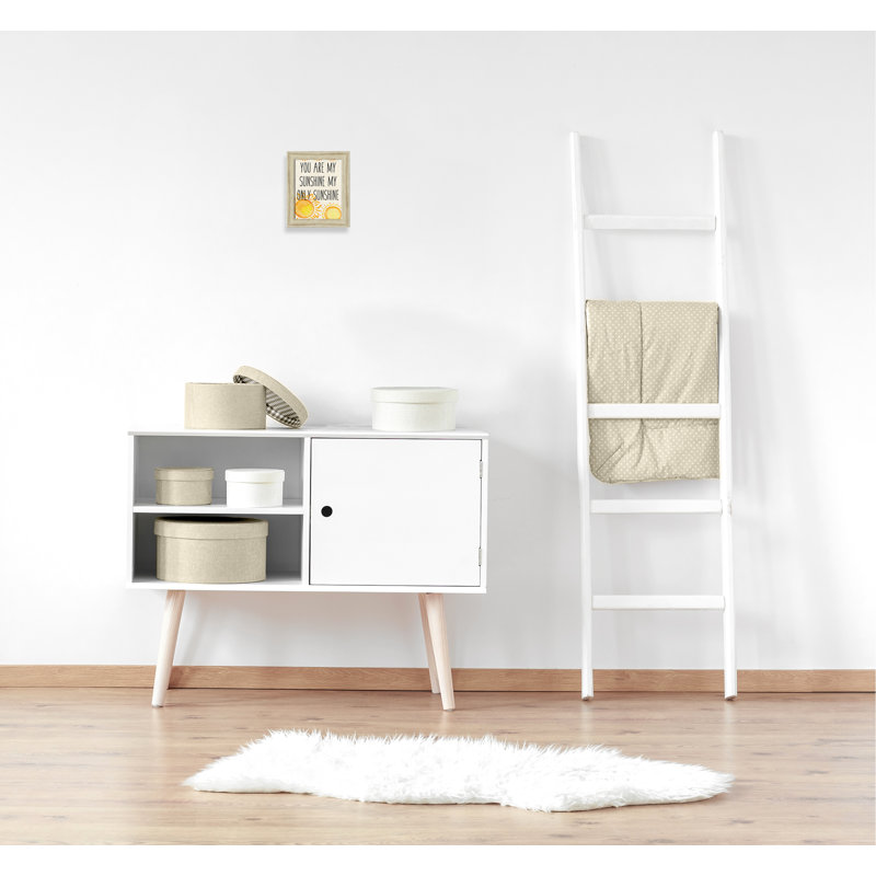 Adhésif décoratif soleil A, H 10 po x l 8 po x P 0,6 po, Cadre plat beige