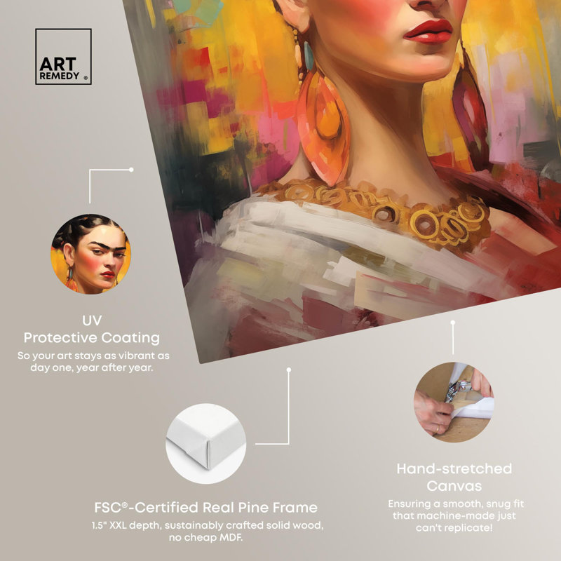 Vibrant Floral Crown Portrait Canvas Art, 30" x 20"
