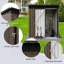 Abri de jardin en métal 5 pi x 4 pi brun + noir