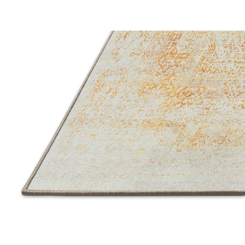 Tapis oriental gris / orange, Rectangle 2 pi x 4 pi