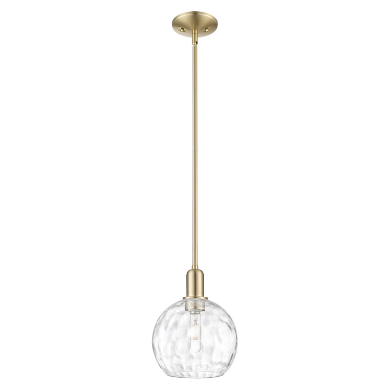 Mini-luminaire suspendu 1 lumière Arcadia - Sevier, H 7 po x l 8 po x P 8 po, Bronze champagne