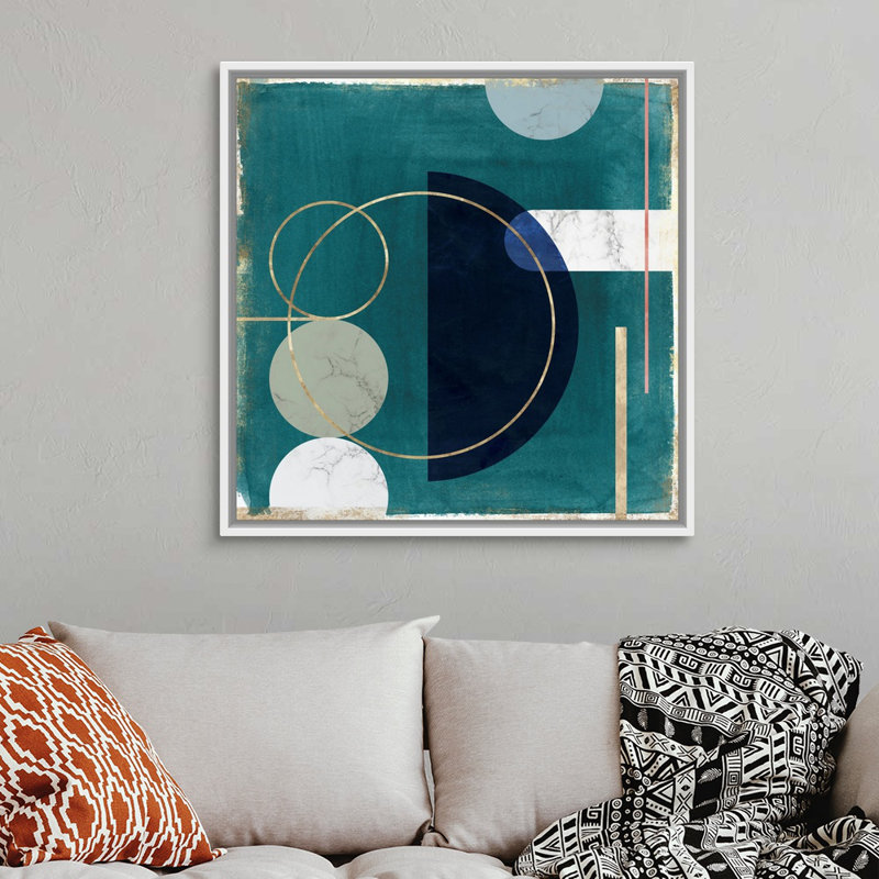 Fragment restreint II-impression sur toile, Cadre blanc, H 38 po x l 38 po x P 1,75 po