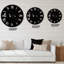 Phases de lune dans le ciel nocturne - horloge murale moderne-60327184