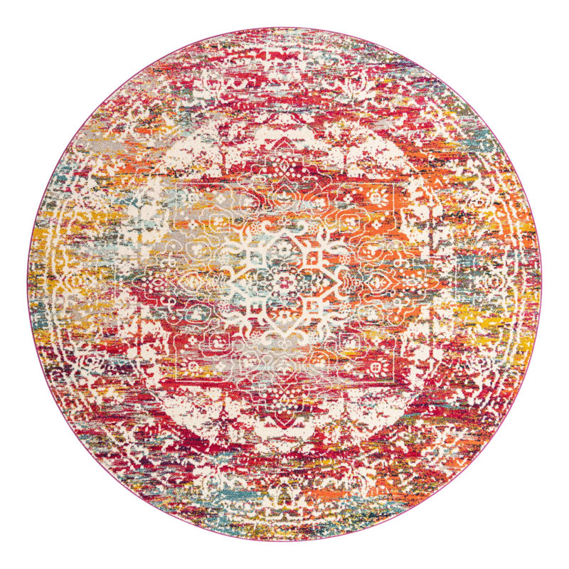 Tapis oriental multicolore Robinne, Rond 10pi