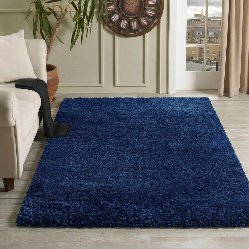 Esterly Solid Colour Shag Area Rug, Rectangle 120 x 170cm