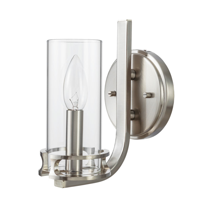 Algimas Dimmable Bath Sconce, Brushed Nickel
