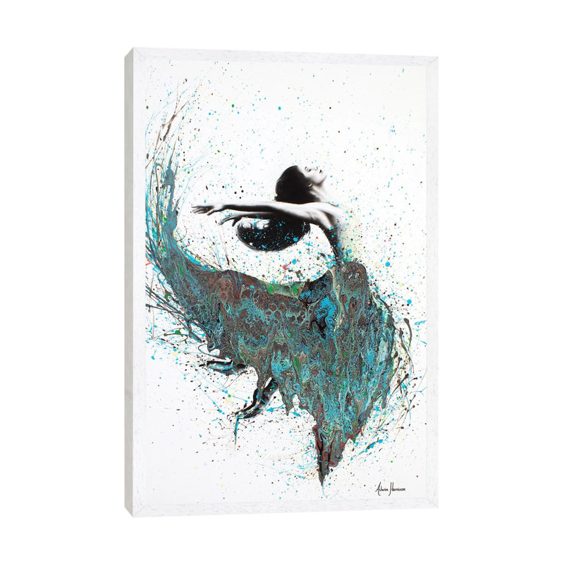 Geology Dance by Ashvin Harrison - Print on Canvas, 152.5 cm H x 101.5 cm W, White Framed