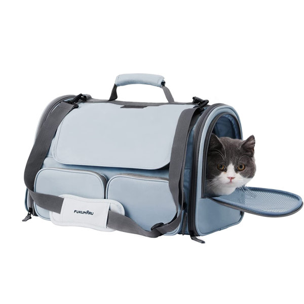 Tucker Murphy Pet Large Cat Backpack Suitable for 2 Cats, Oeko Tex Certified Soft Edged Pet Backpack Suitable for Cats, Small Dogs, Foldable Travel