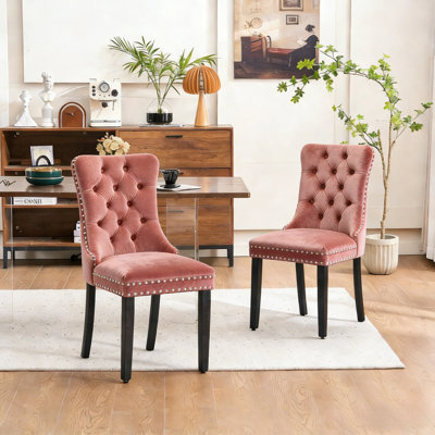 Chaise rembourrée en velours