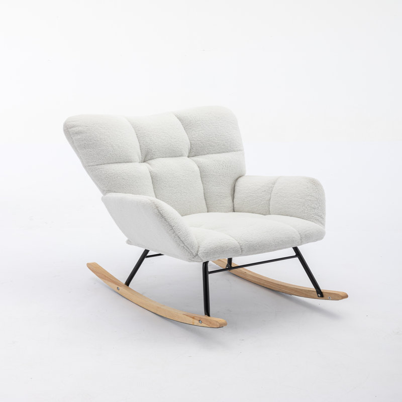 Chaise de chambre de bébé à bascule Teddy, Ivoire ivoire