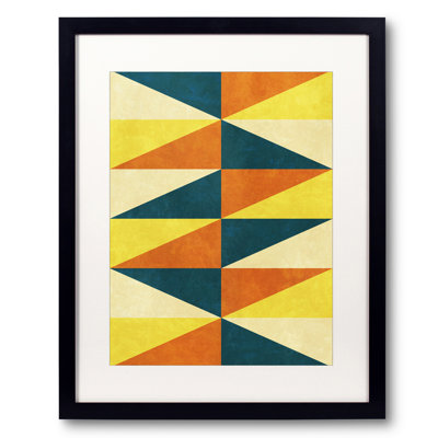 Geometric With Triangles 2 Print by Angel Estevez