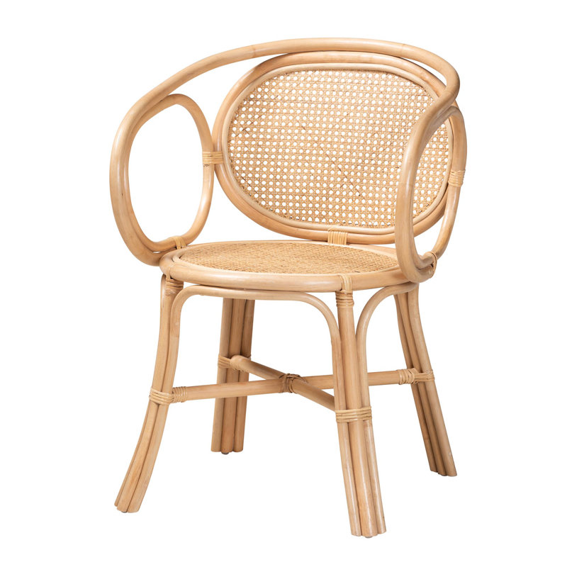 Akelius 45cm H King Louis Back Armchair, Natural/Light Brown