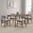 Willow 4-Seater Solid Wood Dining Room Set With Upholstered Chairs-318392848-311575939