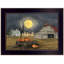 «Spooky Harvest Moon» par Billy Jacobs, reproduction encadrée prête à accrocher, cadre noir
