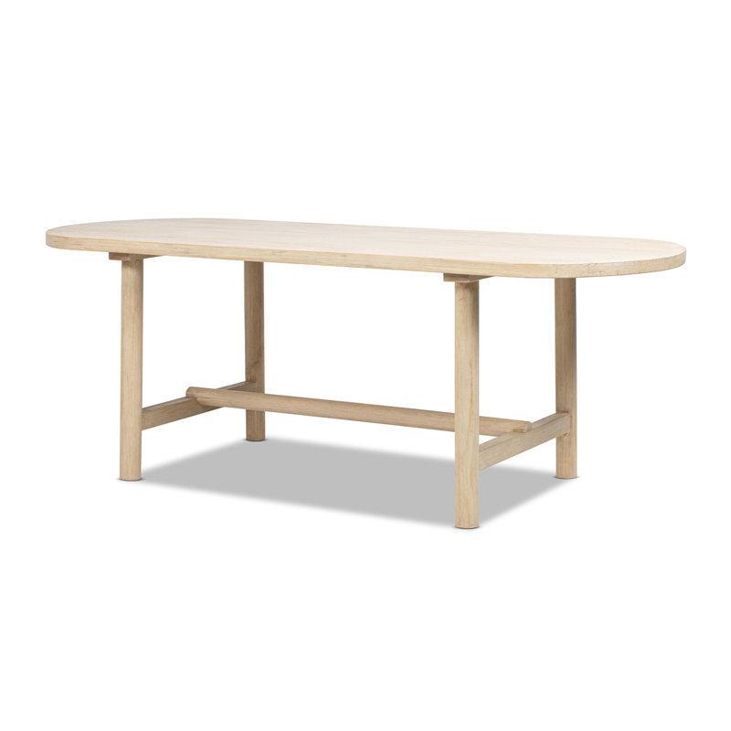 Table de salle à manger ovale en bois de pin récupéré 85 po Milo