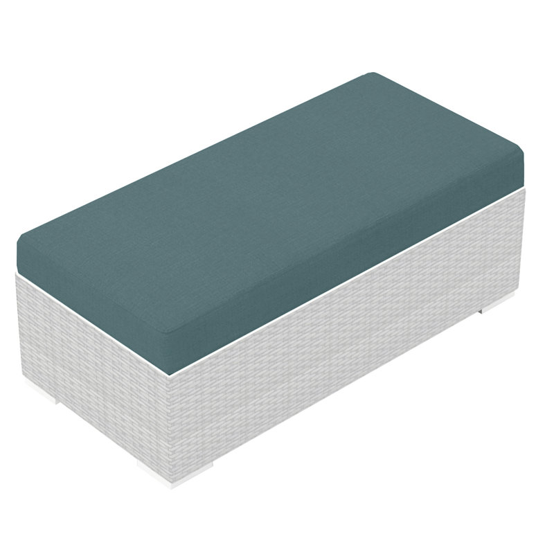 Double Ottoman Cushion - Heather Beige, Cast Lagoon