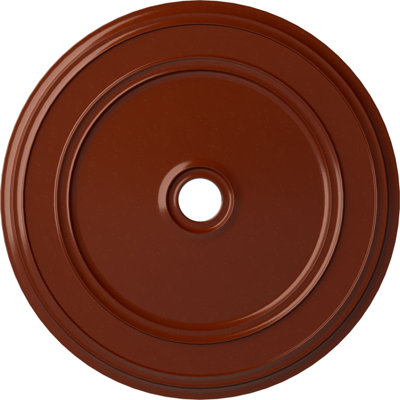 Endurathane Large Floral Ceiling Medallion, 41 1/8"OD x 2 1/2"P (Fits Canopies up to 1 1/2"), Hand-Painted Flash Copper Finish