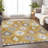 Premium Machine Washable Prisco Gold Rug-792324265
