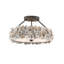 Oyster Shell 3 - Light Semi Flush Mount