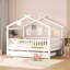 Lit en bois avec lit gigogne simple-508615578