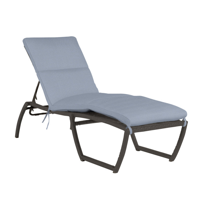 Skye Woven Chaise - Slate Gray, Welt, Arbor Chambray Dove Sunbrella®, Slate Gray