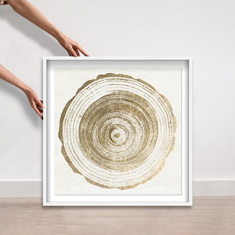 Oliver Gal Legno III Abstract Botanical - Luxury Shadowbox Framed Wall Art, White, 32" H x 32" W