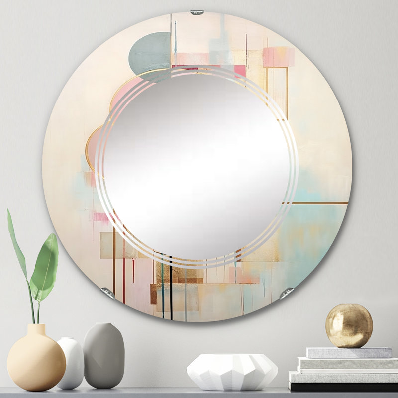 Beckersfield - Miroir mural moderne rond, 24 po x 24 po