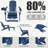 Celese HDPE Folding and Adjustable Adirondack Chair with Ottoman (Set of 2)-670727341