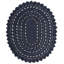 Tapis ovale en jute bleu marine tissé à la machine-101956697