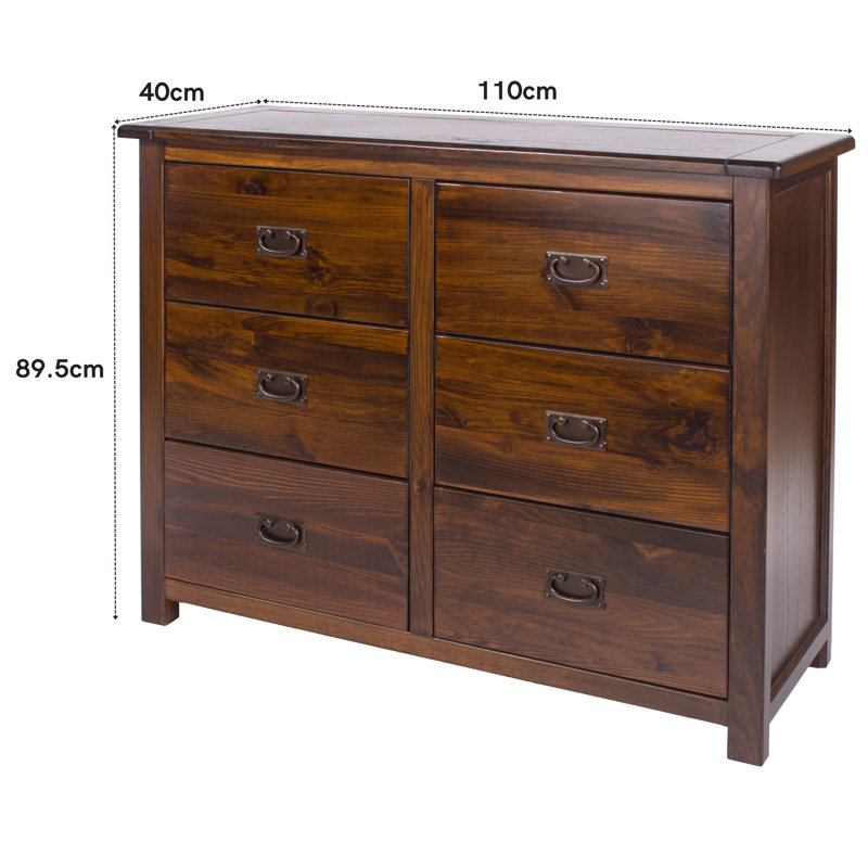 Somerville 3+3 Drawer wide chest of drawers