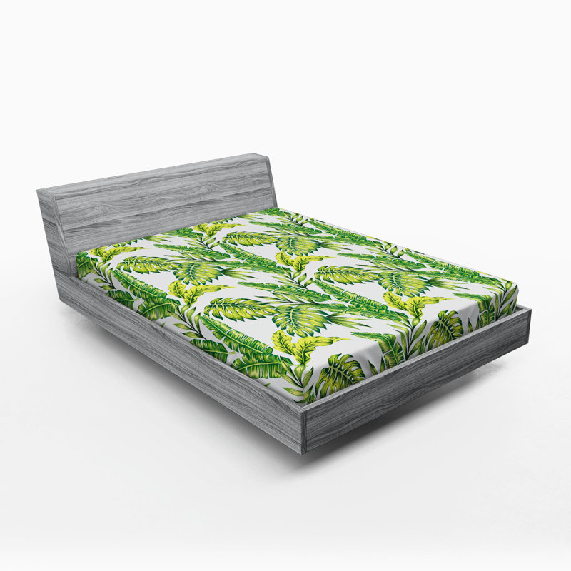 Microfiber Floral Fitted Sheet, Full Fitted Sheet
