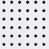 Octogone blanc 2 pouces avec pois noirs sélectionné