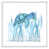 Toile avec cadre flottant blanc