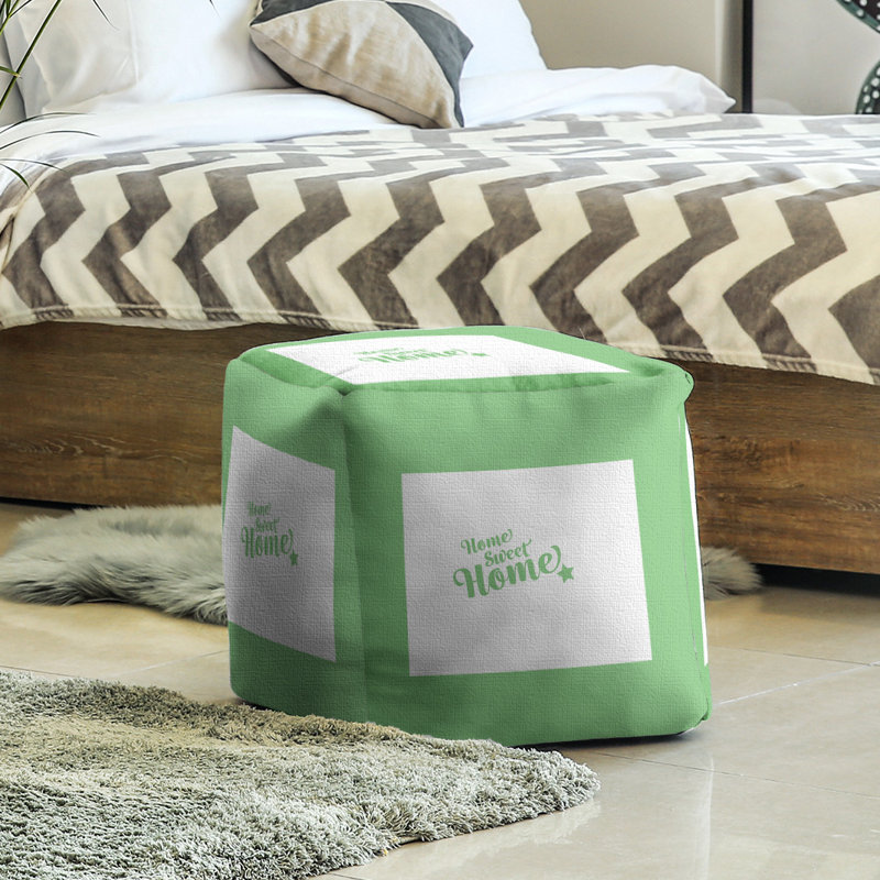 Repose-pieds à cubes casper the home, Vert