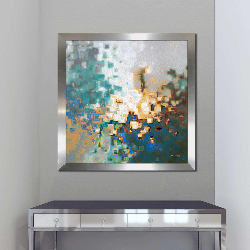 Romains 5: 1 Peace with God par Mark Lawrence - Peinture, H 37,5 po x l 37,5 po x P 1 po, Encadrement argenté