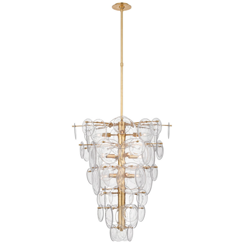 Loire 12 - Light Chandelier, Gold