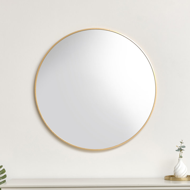 Alexiel Round Mirror, Gold