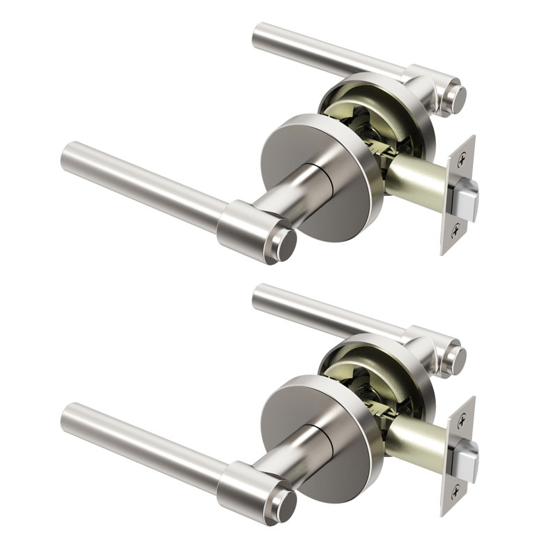 Poignée de porte Zen Design moderne dissimulé pour (Hall et garde-robe) - Style minimaliste élégant en nickel brossé