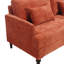 Canapé en chenille de style Mid-Century moderne avec structure en bois massif et coussins amovibles-1955382338