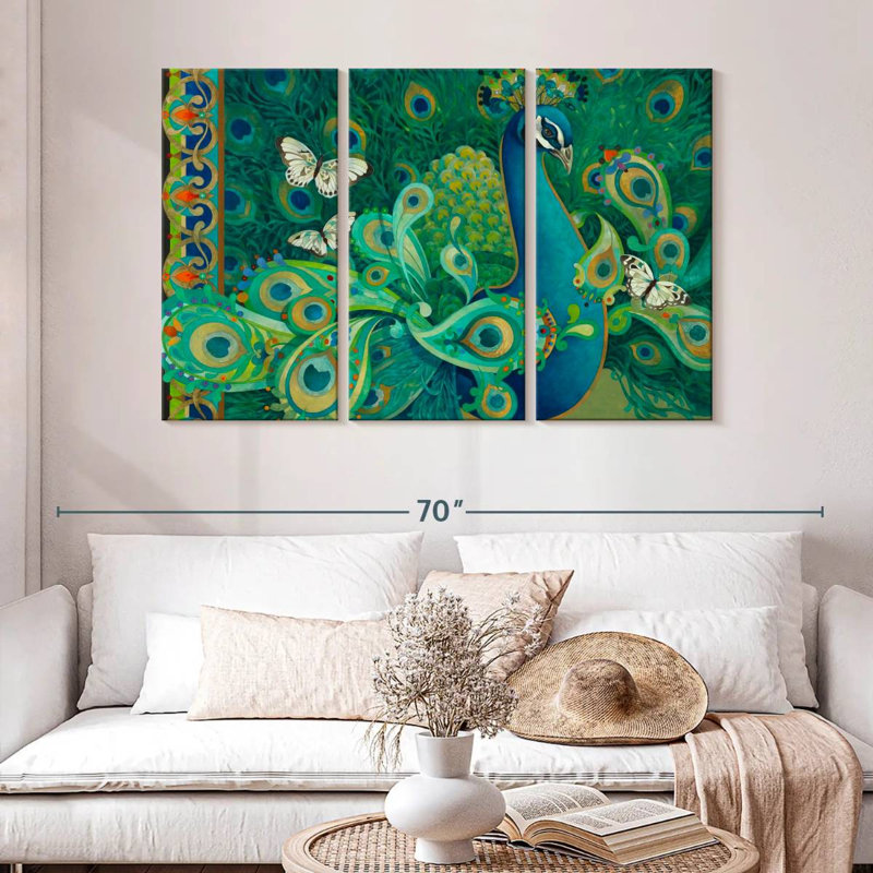 Paisley Peacock, 32" H x 50" W