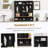 Wide Design Hall Tree with Storage Bench, Minimalist Shoe Cabinet with Cube Storage & Shelves, Multifunctional Coat Rack with 8 Hooks-1620962498