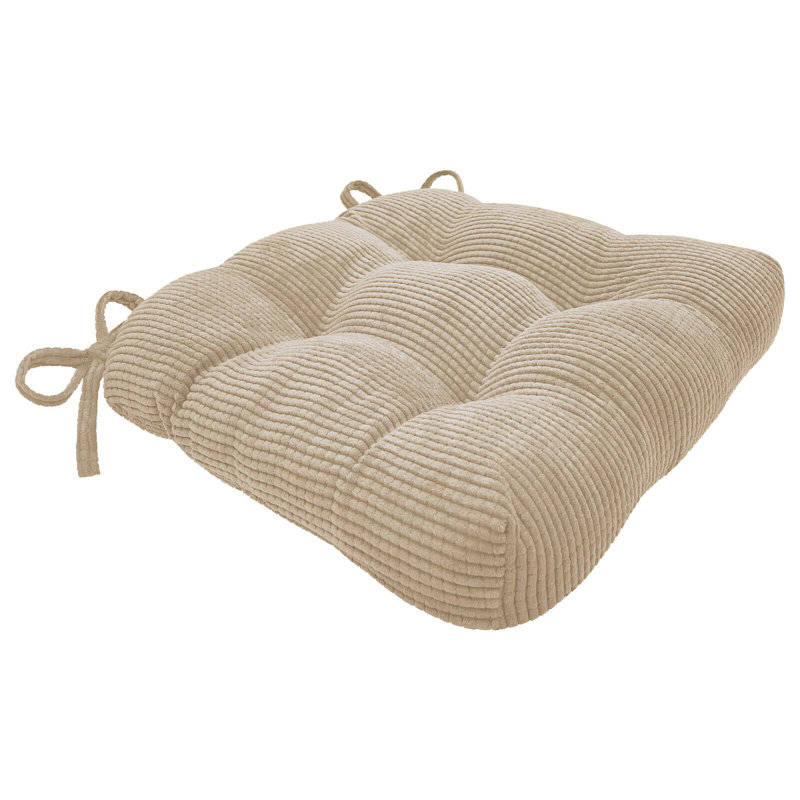 Outdoor 3'' Dining Chair Chair Pad, Beige