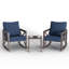 Ensemble de chaises berçantes d'extérieur pour 2 personnes avec table et coussins-1113810663