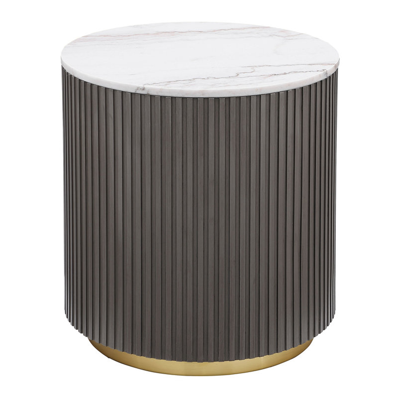Table de bout ronde en marbre