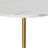 Modern - Round Marble & Wood Side Table - White / Natural